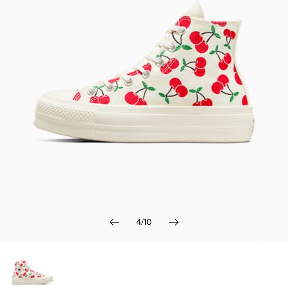Converse Cherry Print High-Top Sneakers - Picture 3 of 11